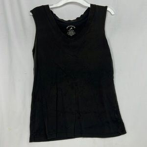 #0942 White Stag Tee Plain Black Tank Top | Size: M